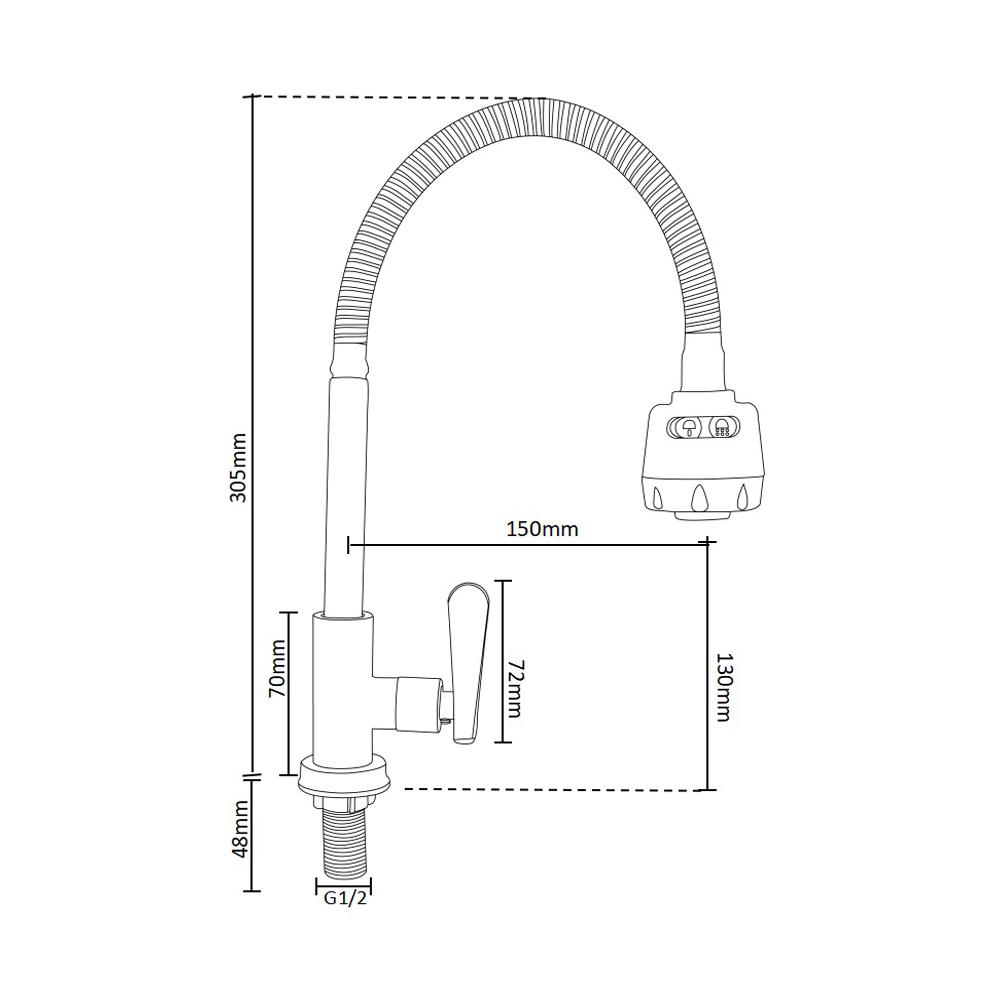 ก๊อกซิงค์เดี่ยวเคาน์เตอร์ BEN BN DADDAI-304