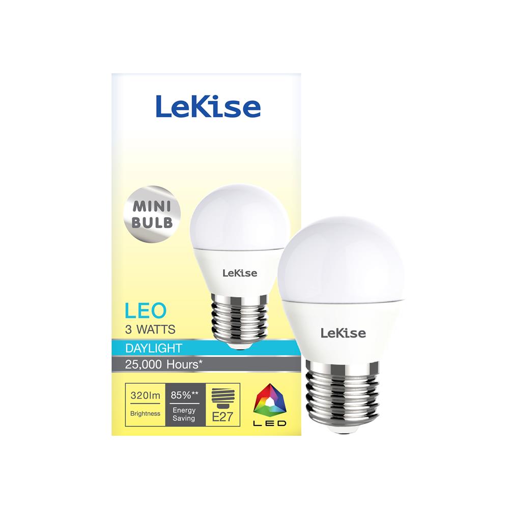 หลอด LED LEKISE B45 LEO 3 วัตต์ DAYLIGHT E27