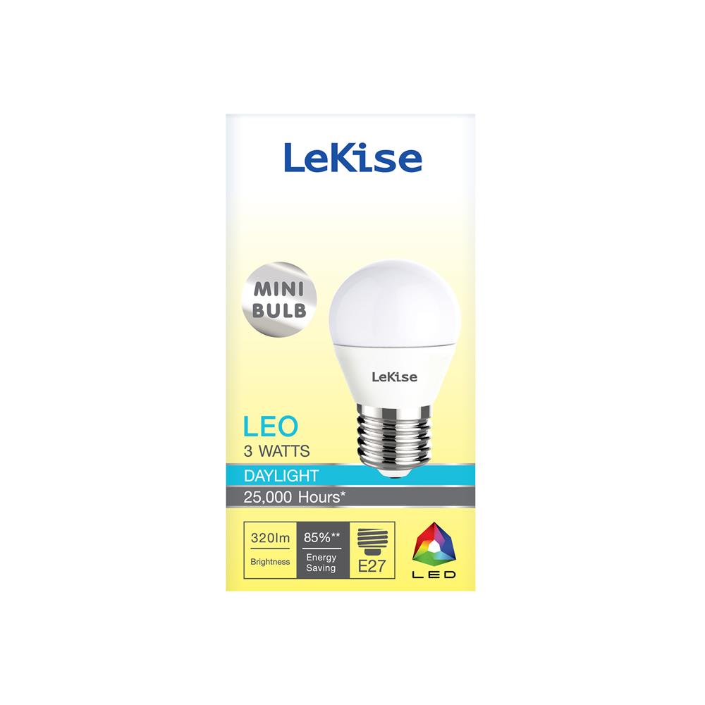 หลอด LED LEKISE B45 LEO 3 วัตต์ DAYLIGHT E27