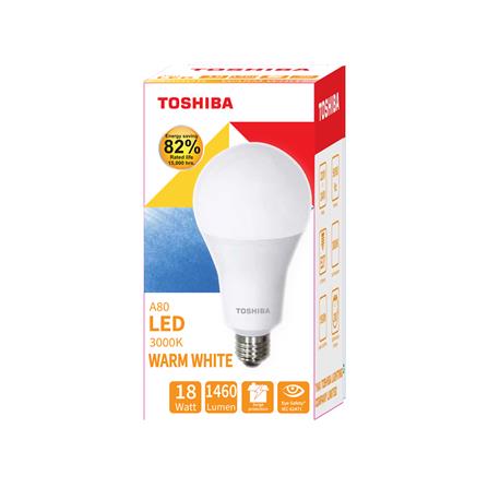 หลอด LED TOSHIBA BULB A80 18 วัตต์ WARMWHITE E27_1