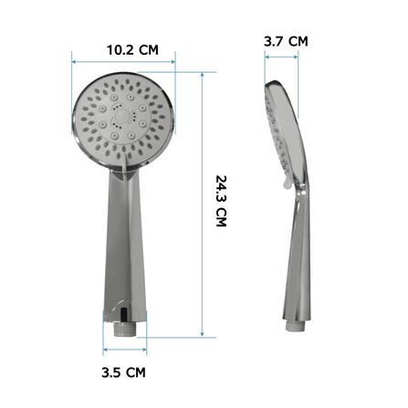 ชุดฝักบัวสายอ่อน 3 ระดับ LUZERN รุ่น HS-9166 สีโครม_3