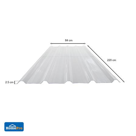 แผ่นโปร่งแสง ลอนเมทัลชีท SUNSHIELD 1.35 มม. 0.82X2.2 ม. สีใส_3
