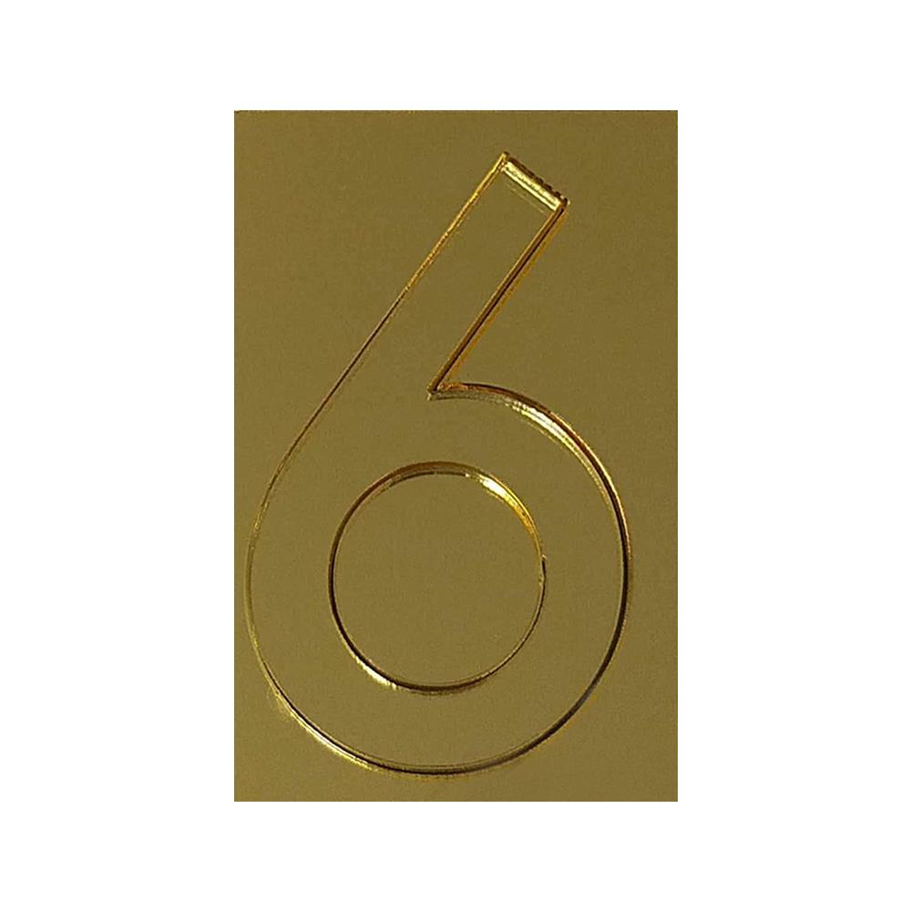 ตัวเลขอารบิก "6" S&T 91 สีทอง