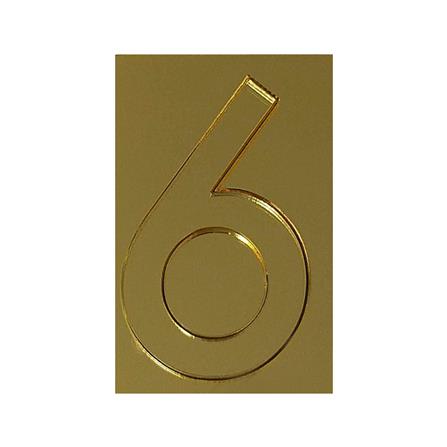 ตัวเลขอารบิก "6" S&T 91 สีทอง