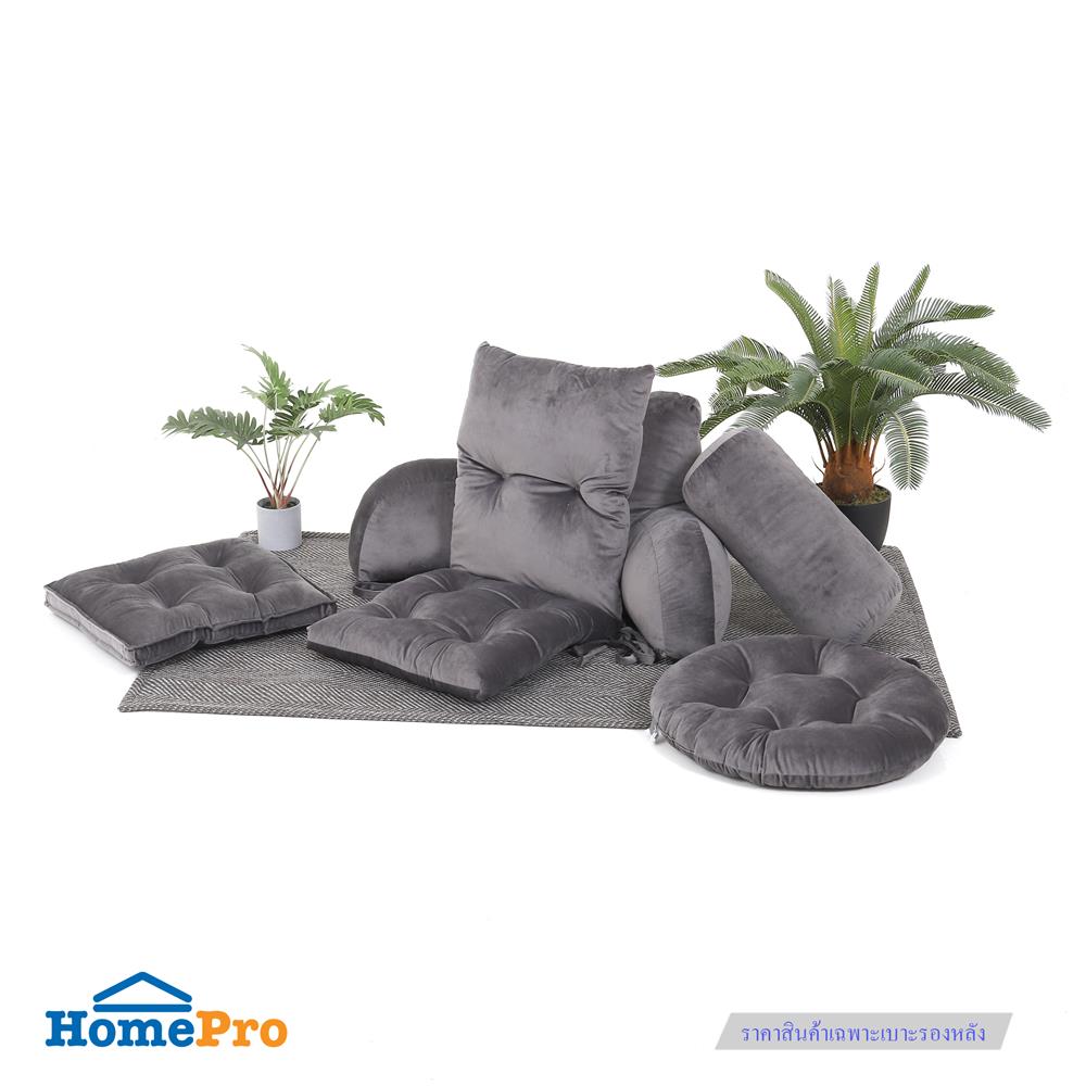 เบาะรองหลัง HOME LIVING STYLE FUR 18x29 นิ้ว สีเทา
