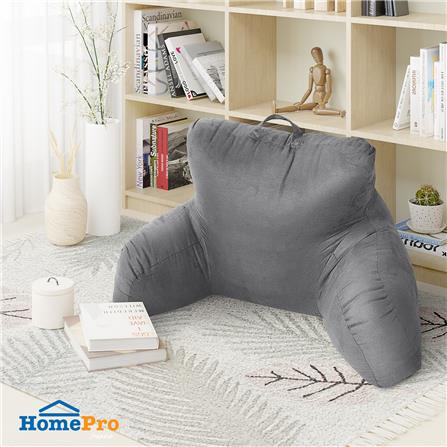 เบาะรองหลัง HOME LIVING STYLE FUR 18x29 นิ้ว สีเทา_4