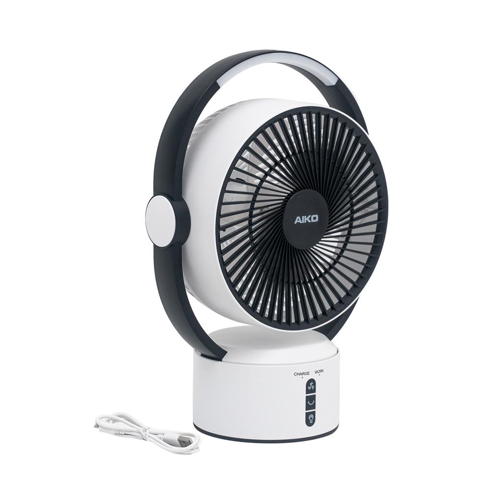 พัดลมตั้งโต๊ะ 9 นิ้ว AIKO KN-L2819-WBK สีขาว/ดำ
