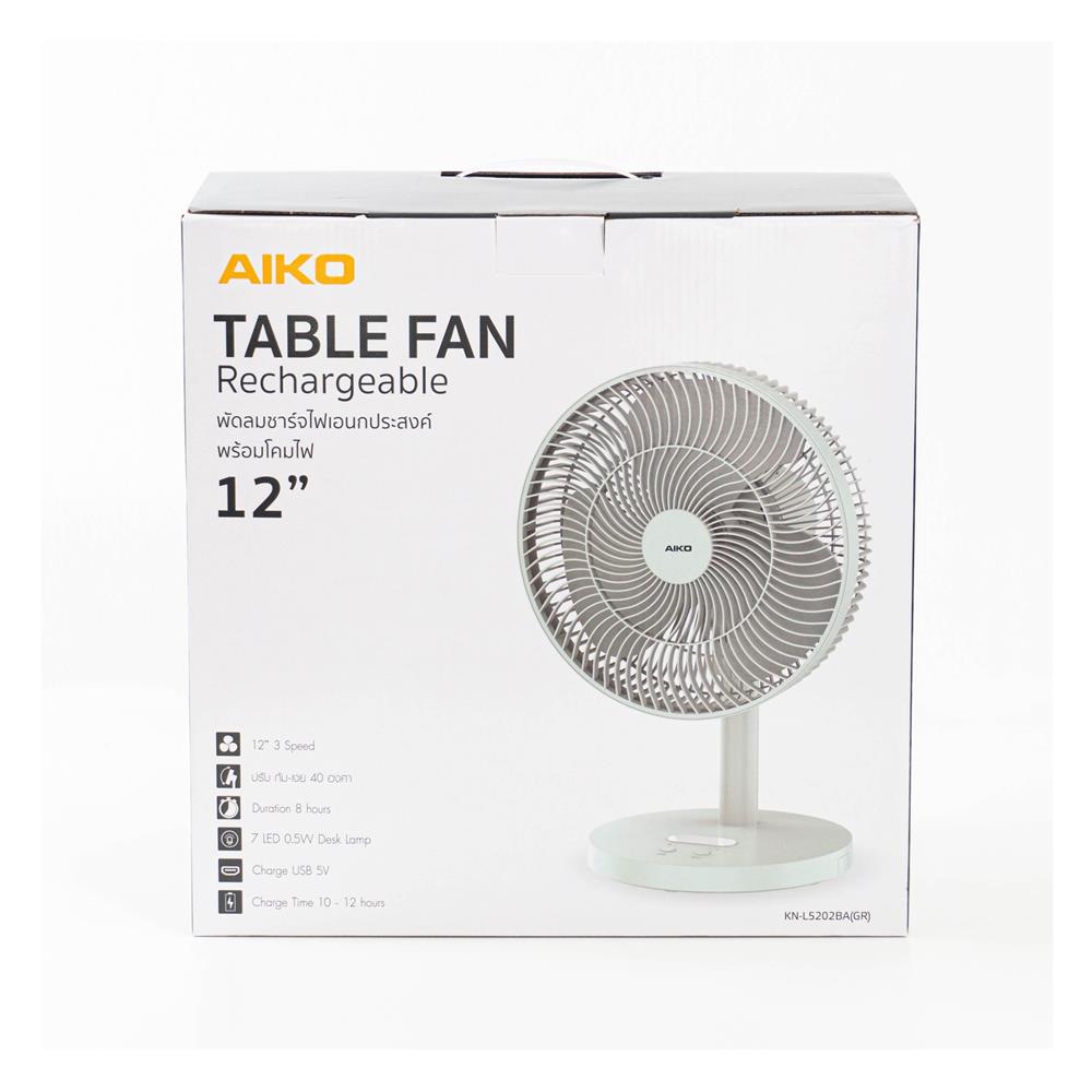 พัดลมตั้งโต๊ะ 12 นิ้ว AIKO KN-L5202BA สีขาว