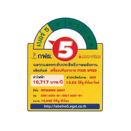 แอร์ผนัง MITSUBISHI HEAVY DUTY DXK13CXV-W1 12262 บีทียู_5