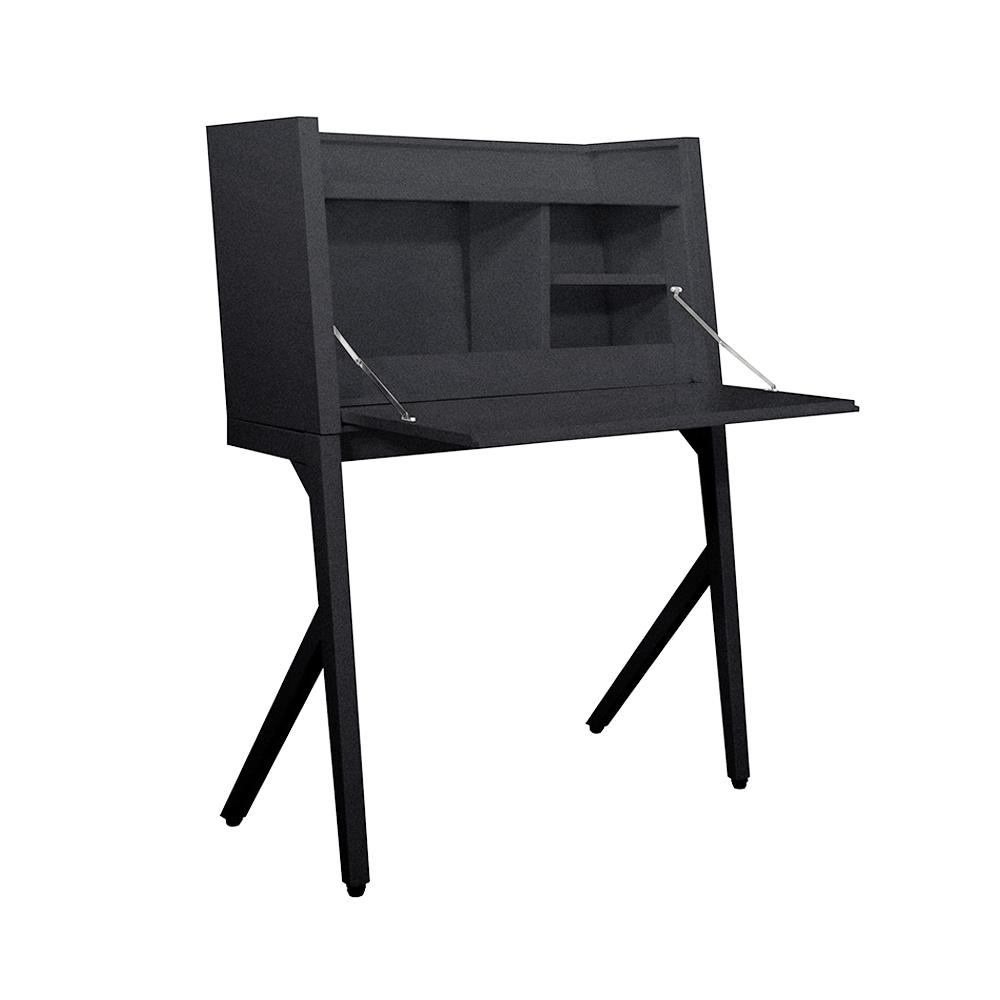 โต๊ะทำงานเหล็ก KIOSK BV-01 90 ซม. สีดำ