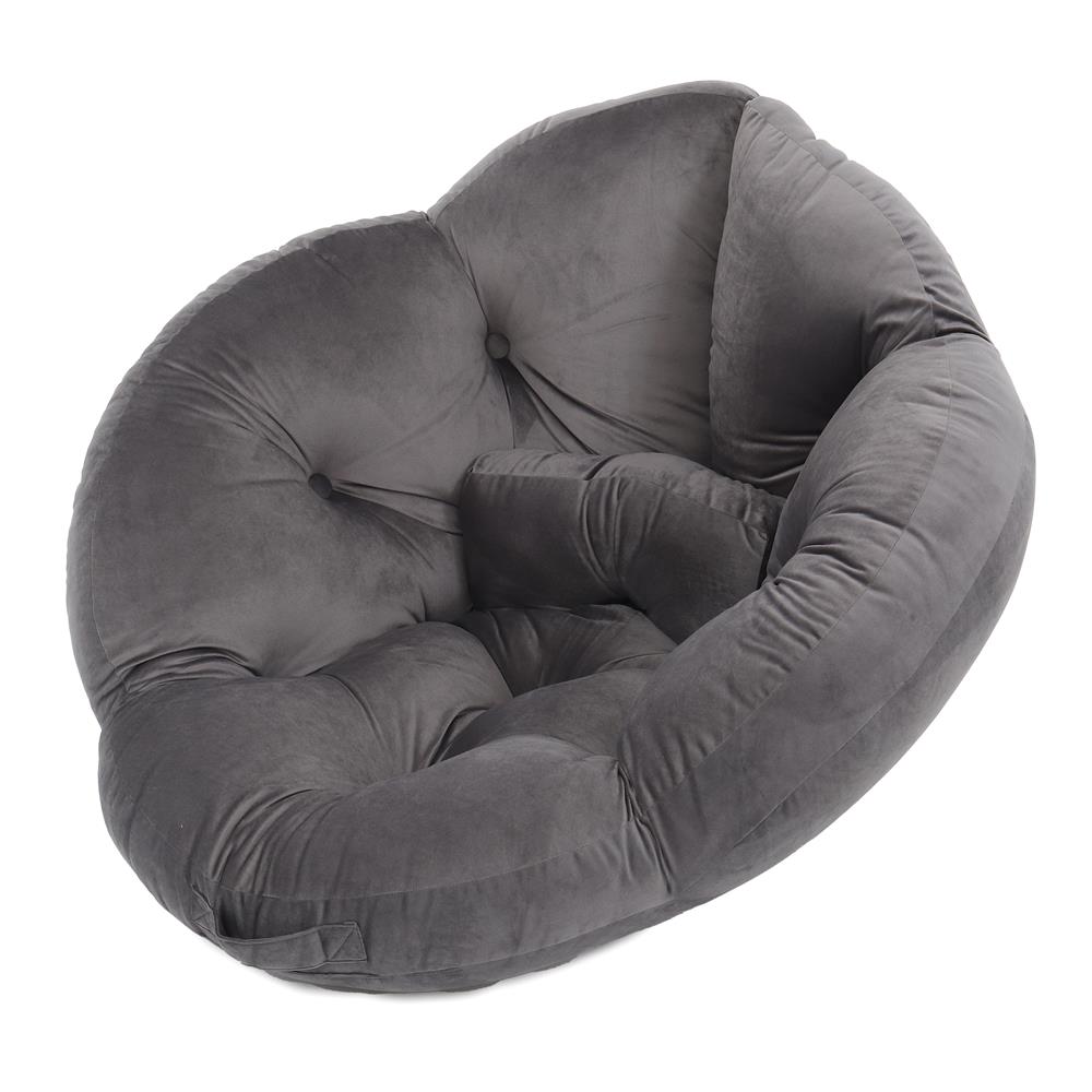 เบาะรองนั่ง HOME LIVING STYLE FLOWER 34x43 นิ้ว สีเทา