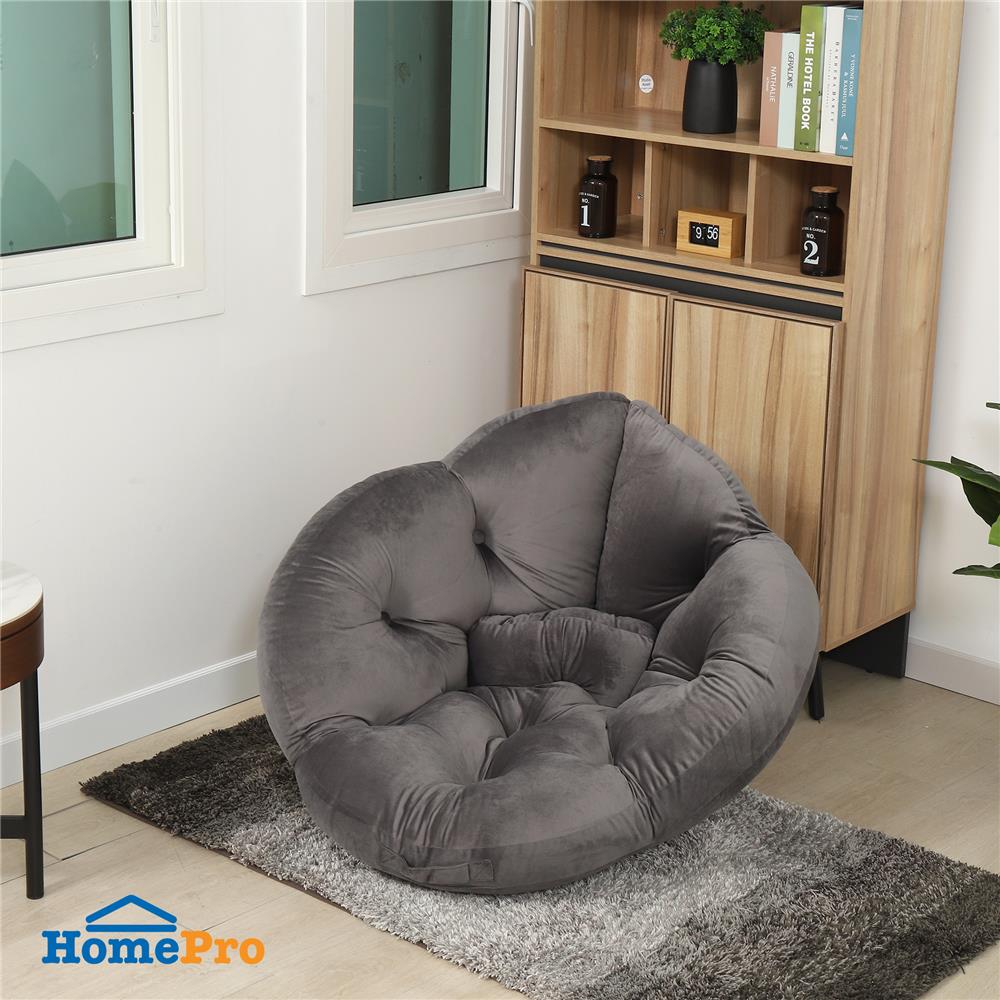 เบาะรองนั่ง HOME LIVING STYLE FLOWER 34x43 นิ้ว สีเทา