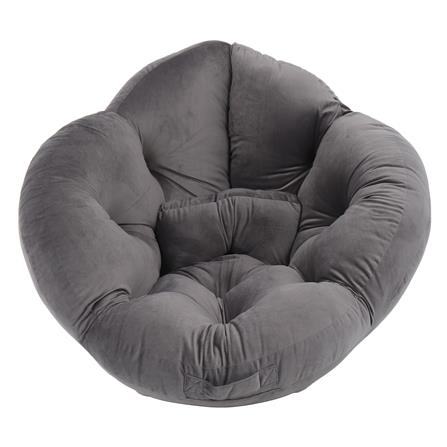 เบาะรองนั่ง HOME LIVING STYLE FLOWER 34x43 นิ้ว สีเทา