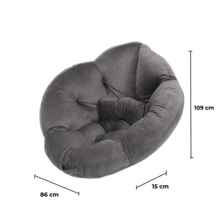 เบาะรองนั่ง HOME LIVING STYLE FLOWER 34x43 นิ้ว สีเทา_8