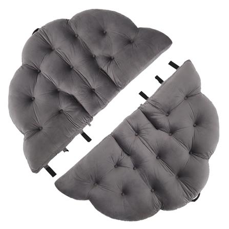 เบาะรองนั่ง HOME LIVING STYLE FLOWER 34x43 นิ้ว สีเทา_5