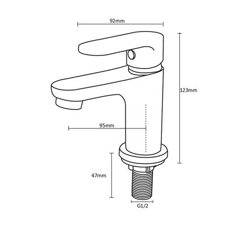 ก๊อกอ่างล้างหน้าเดี่ยว RASLAND RA BR5665_6