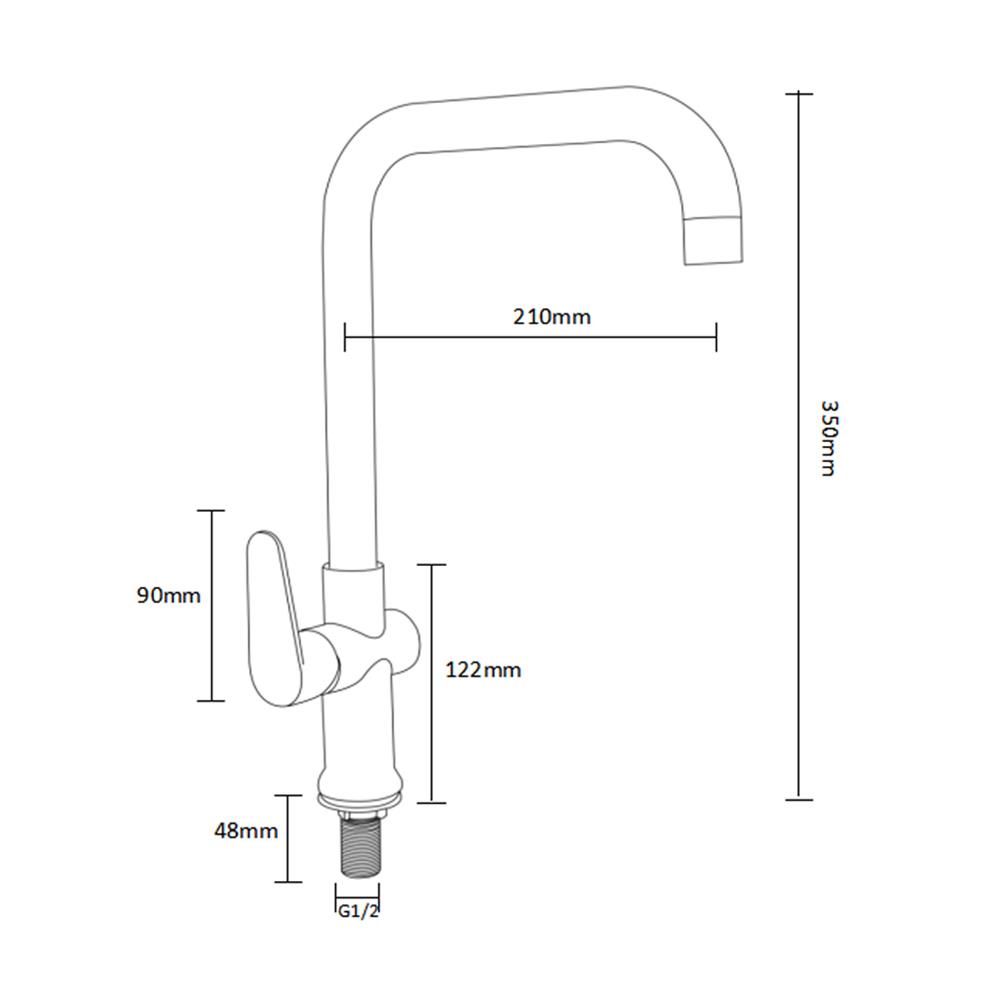 ก๊อกซิงค์เดี่ยวเคาน์เตอร์ RASLAND RA 5565304