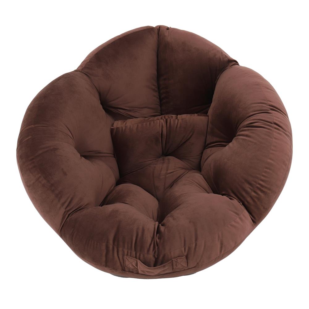 เบาะรองนั่ง HOME LIVING STYLE FLOWER 34x43 นิ้ว สีน้ำตาล