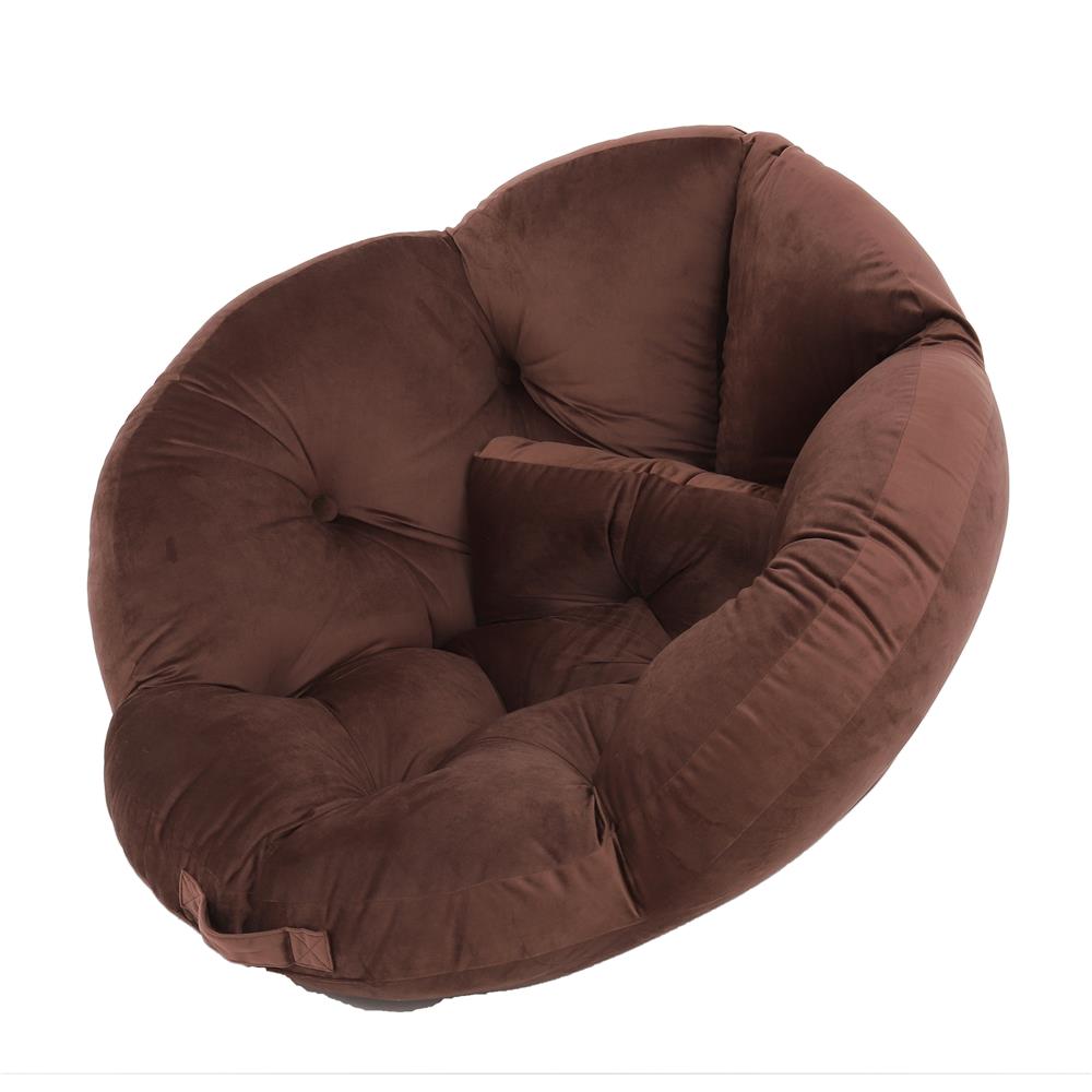 เบาะรองนั่ง HOME LIVING STYLE FLOWER 34x43 นิ้ว สีน้ำตาล