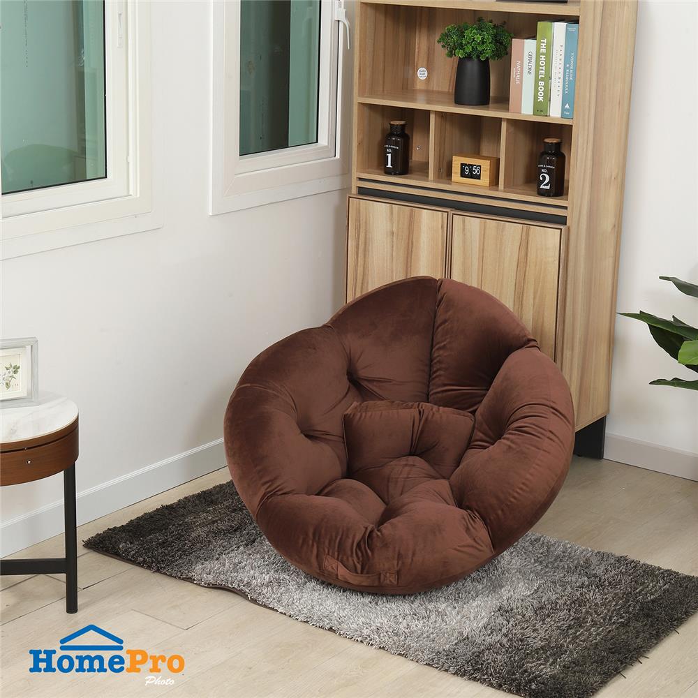 เบาะรองนั่ง HOME LIVING STYLE FLOWER 34x43 นิ้ว สีน้ำตาล