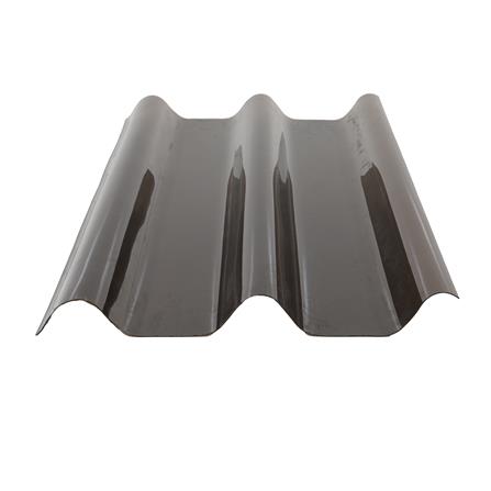 แผ่นโปร่งแสง ลอนคู่ ผิวเรียบ SUNSHIELD 1.2 มม. 0.51X1.5 ม. สีชา_2