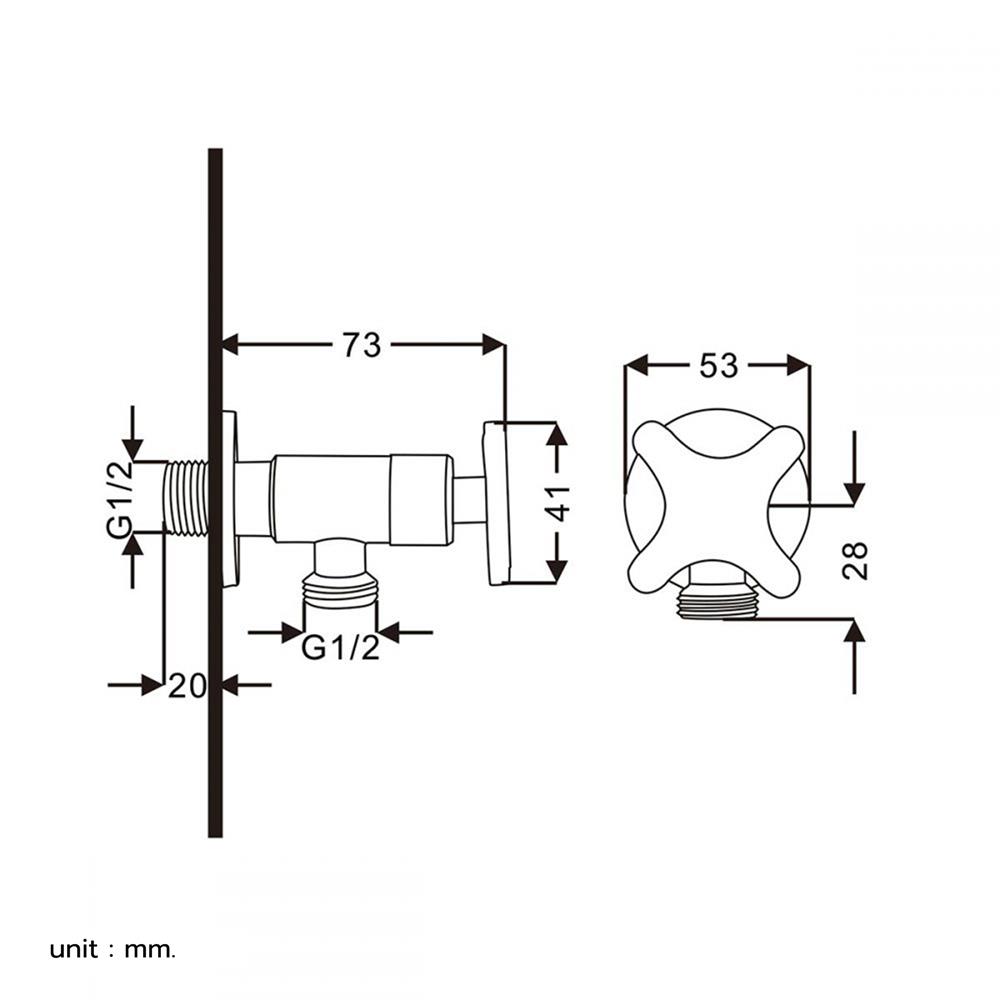 วาล์วฝักบัว RASLAND RA 448334