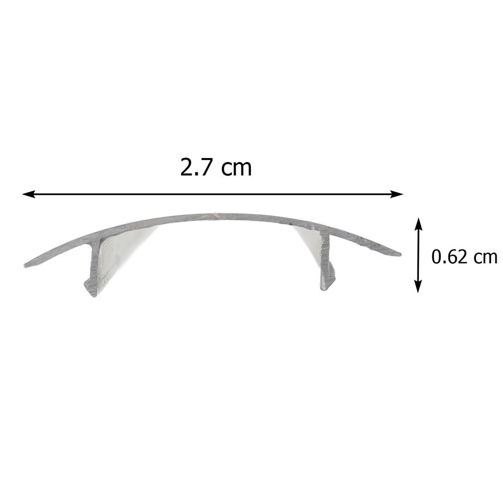 อะลูมิเนียมท็อป (ครอบ) SUNSHIELD 0.62X2.70X245 ซม.