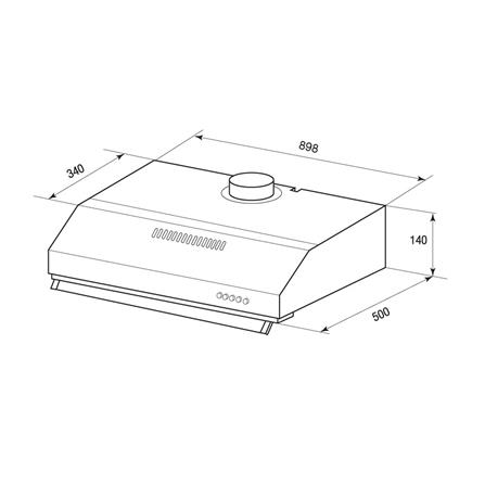 เครื่องดูดควันมาตรฐาน MEX 2950X90 90 ซม._2