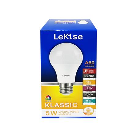 หลอด LED LEKISE A60 KLASSIC 5 วัตต์ WARMWHITE E27_1