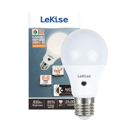 หลอด LED LEKISE LIGHT SENSOR 10 วัตต์ WARMWHITE E27_1