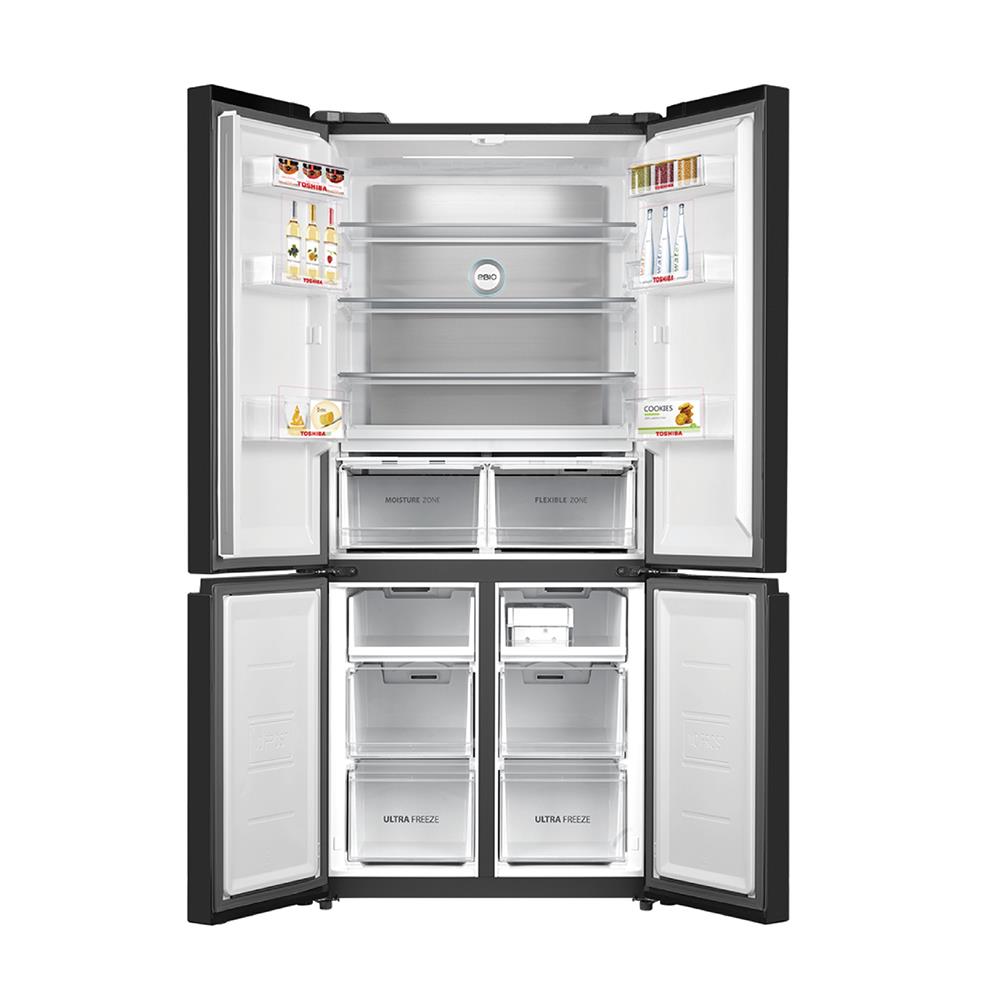 ตู้เย็น MULTI DOOR TOSHIBA GR-RF610WE-PGT(22) 17.8 คิว กระจกดำ