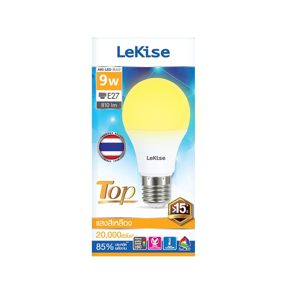 หลอด LED LEKISE A60 TOP 9 วัตต์ WARMWHITE E27