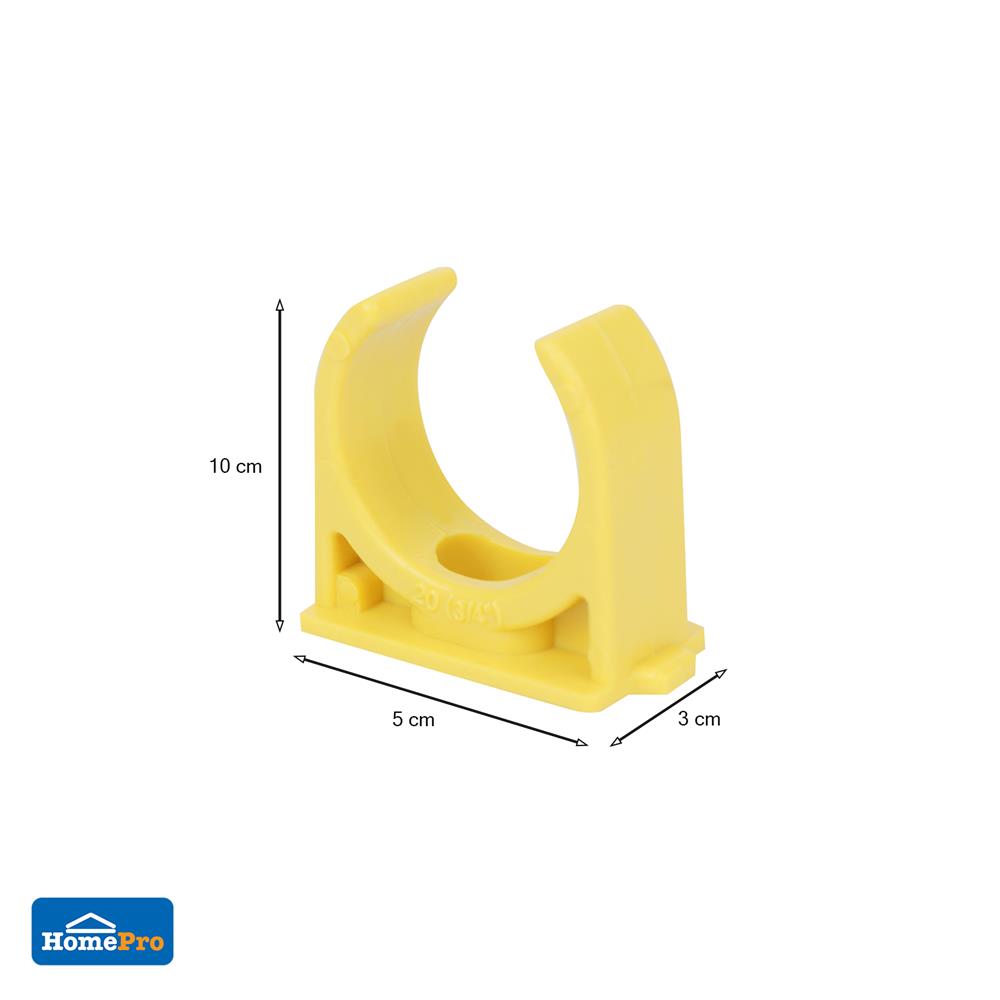 คลิปก้ามปู ELECKTA 3/4 นิ้ว สีเหลือง แพ็ก 4 ชิ้น