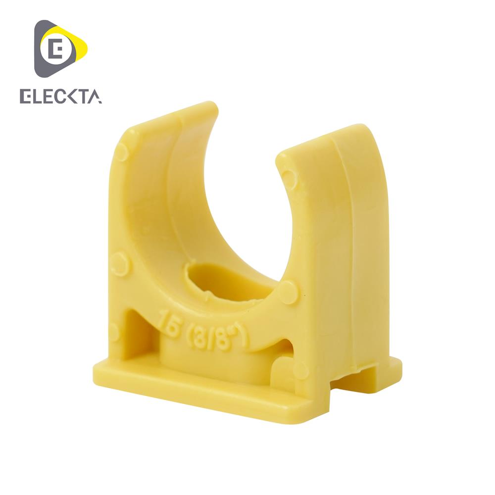 คลิปก้ามปู ELECKTA 3/8 นิ้ว สีเหลือง แพ็ก 10 ชิ้น