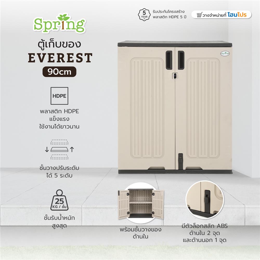 ตู้เก็บของ HDPE SPRING EVEREST 90 ซม.