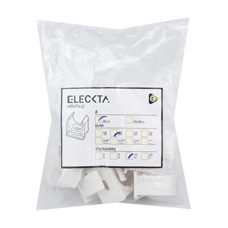 คลิปก้ามปู ELECKTA 20 มม. สีขาว แพ็ก 10 ชิ้น_2