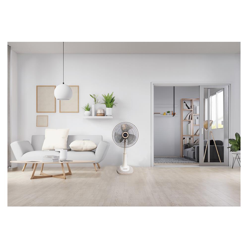 พัดลมสไลด์ 16 นิ้ว M-TECH DSF-9162 NEW สีครีม