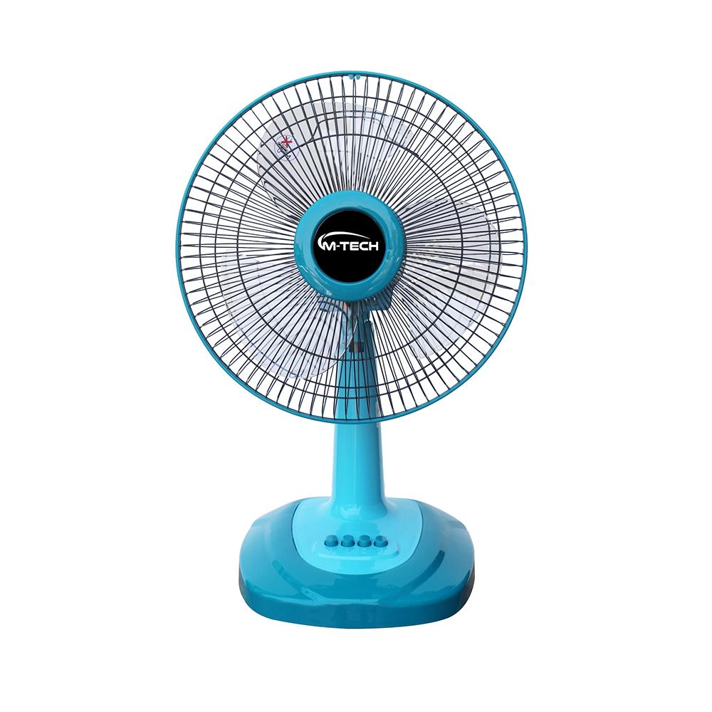 พัดลมตั้งโต๊ะ 12 นิ้ว M-TECH DF-8123 สีฟ้า