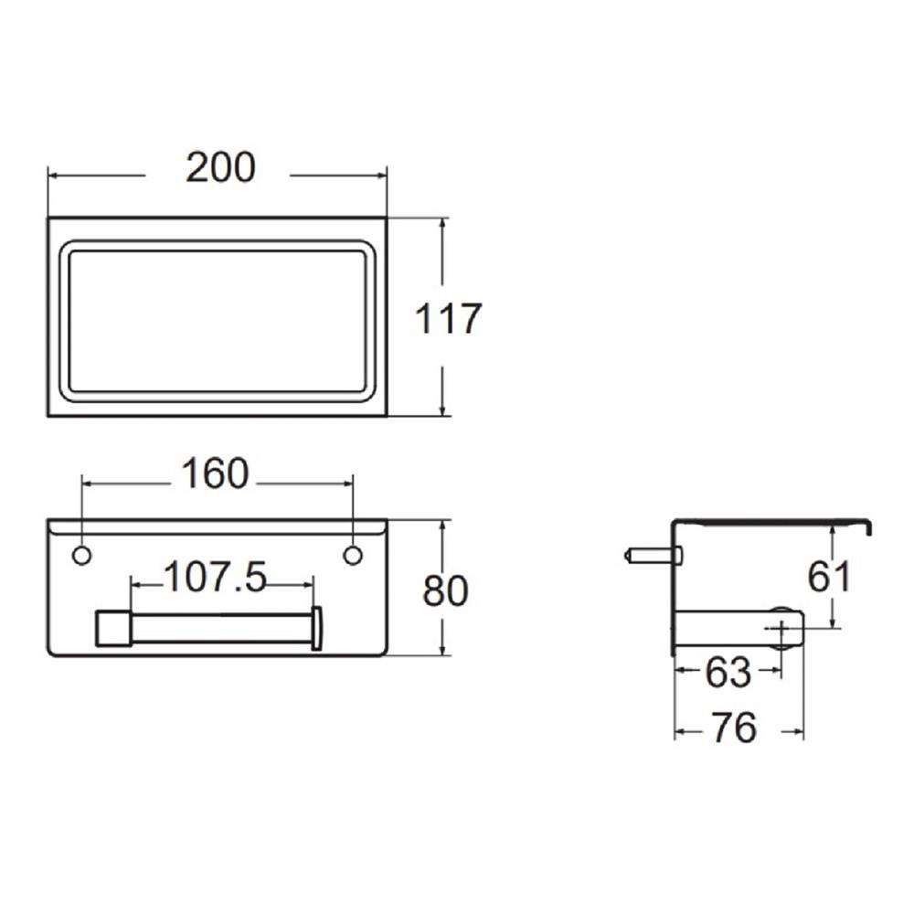 ที่ใส่กระดาษ AMERICAN STANDARD K-1498-90-N สีโครม