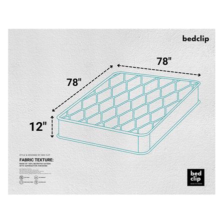 ผ้าปูที่นอน 6.5 ฟุต BED CLIP MICROTEX สีขาว_3