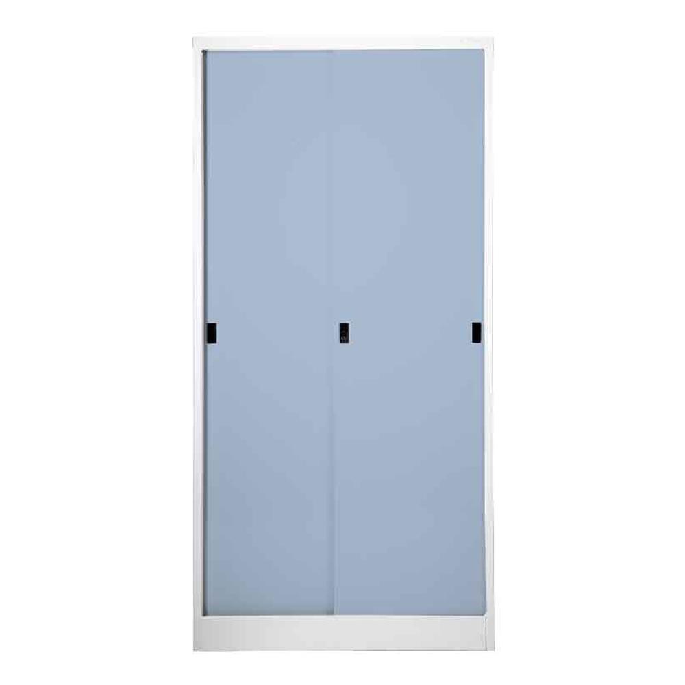 ตู้เหล็กสูงบานเลื่อนทึบ KOL KM-90 สีเทา