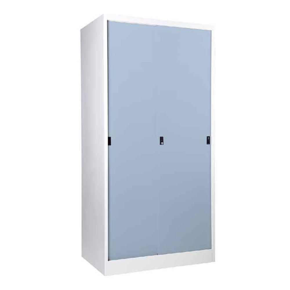 ตู้เหล็กสูงบานเลื่อนทึบ KOL KM-90 สีเทา