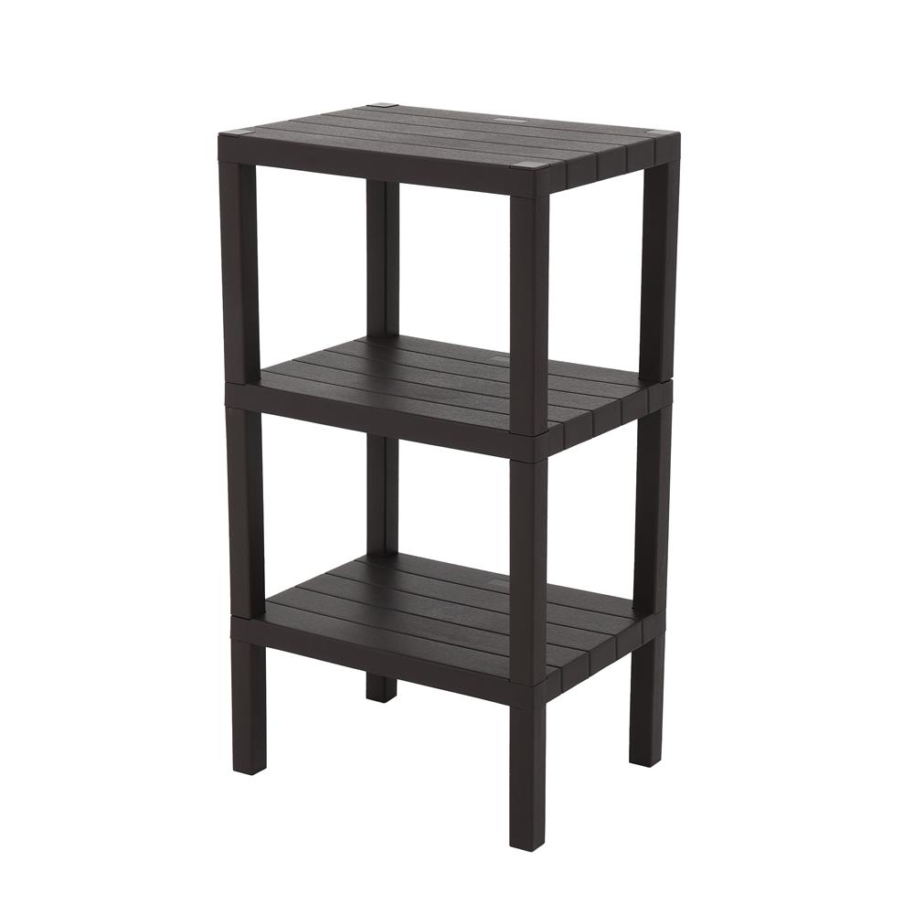 ชั้นวางของ 3 ชั้น STACKO BRICK 30x40x73 ซม. สีน้ำตาล