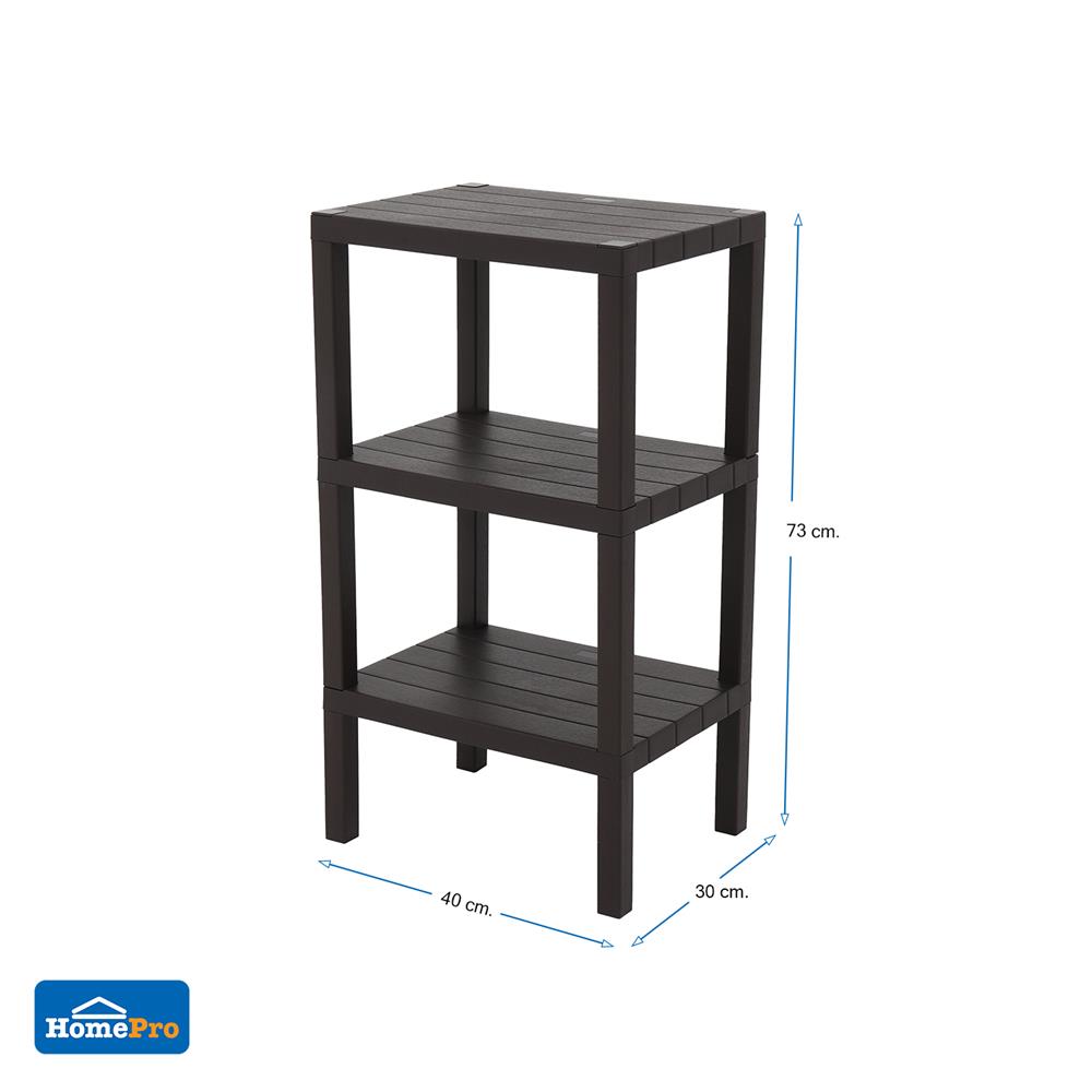 ชั้นวางของ 3 ชั้น STACKO BRICK 30x40x73 ซม. สีน้ำตาล
