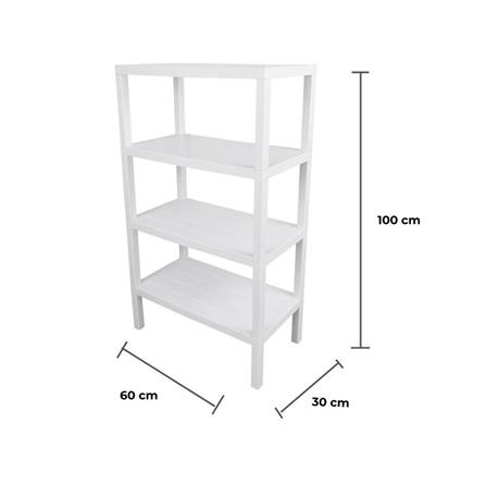 ชั้นวางของ 4 ชั้น STACKO BRICK 30x60x100 ซม. สีขาว_8