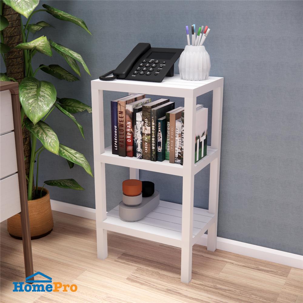 ชั้นวางของ 3 ชั้น STACKO BRICK 30x40x73 ซม. สีขาว