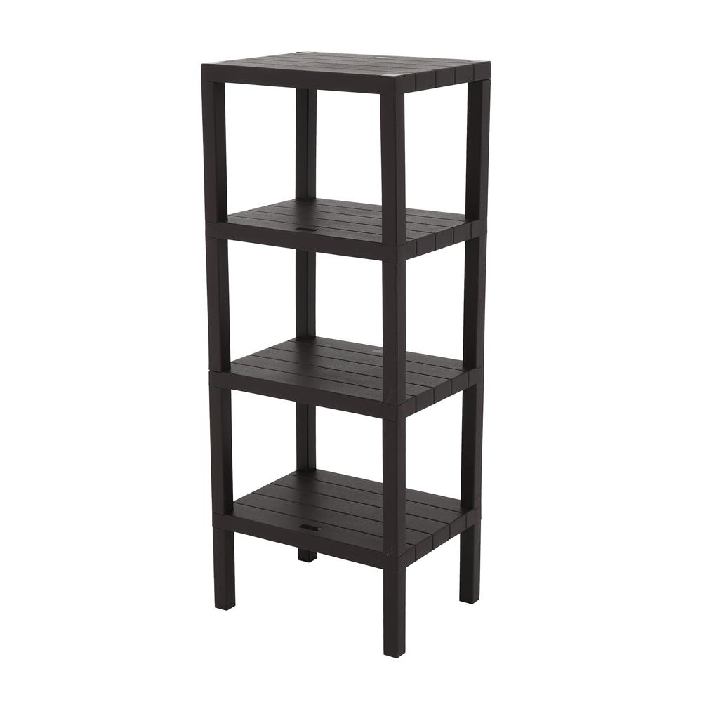 ชั้นวางของ 4 ชั้น STACKO BRICK 30x40x100 ซม. สีน้ำตาล