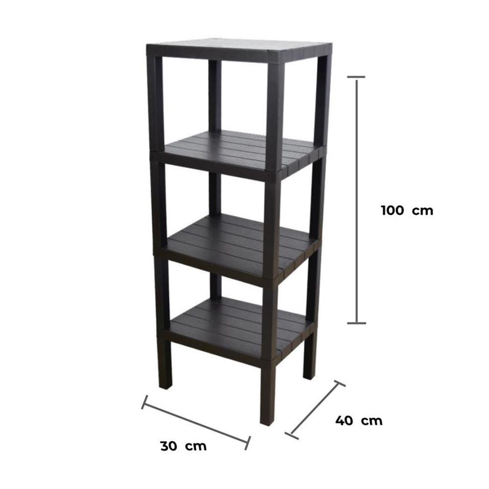 ชั้นวางของ 4 ชั้น STACKO BRICK 30x40x100 ซม. สีน้ำตาล