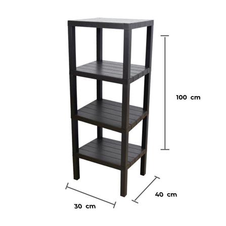 ชั้นวางของ 4 ชั้น STACKO BRICK 30x40x100 ซม. สีน้ำตาล_8