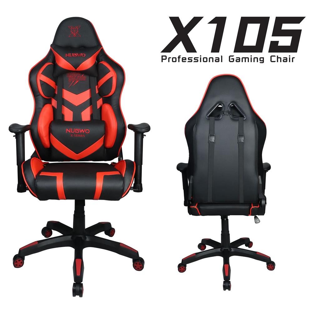 เก้าอี้เกมมิ่ง NUBWO NBCH-X105 สีดำ/แดง